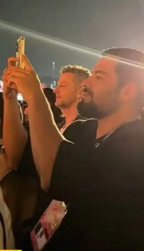 Atual e ex-marido de Sandy em show dela