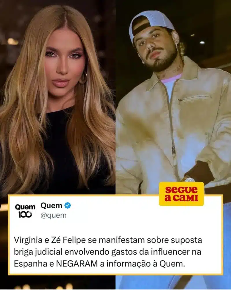 Zé Felipe se pronuncia sobre gastos de Virgínia, na Espanha