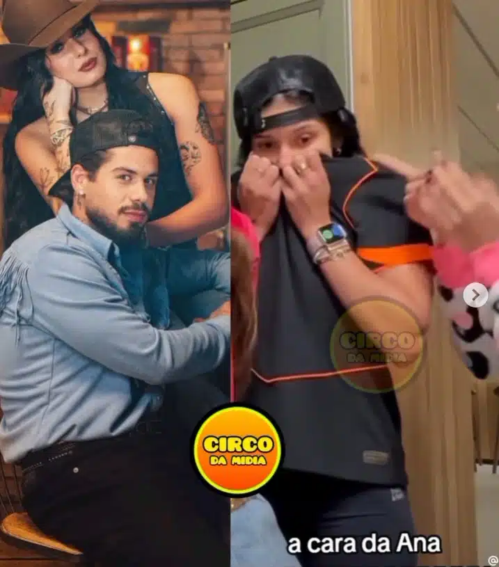 Ana Castela surpresa ao ver o teste de gravidez