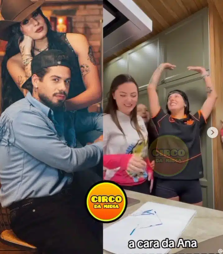 Ana celebrando que não é ela quem está grávida