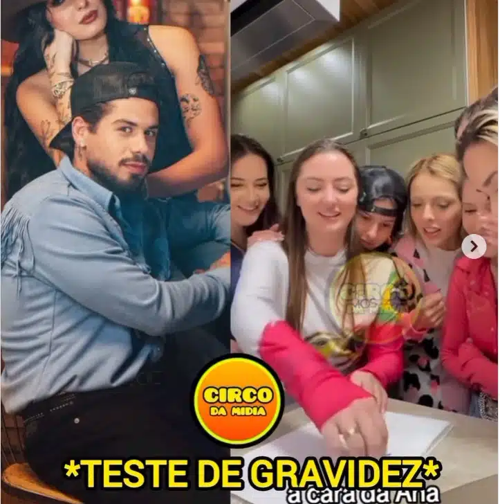 Ana Castela fazendo teste de gravidez