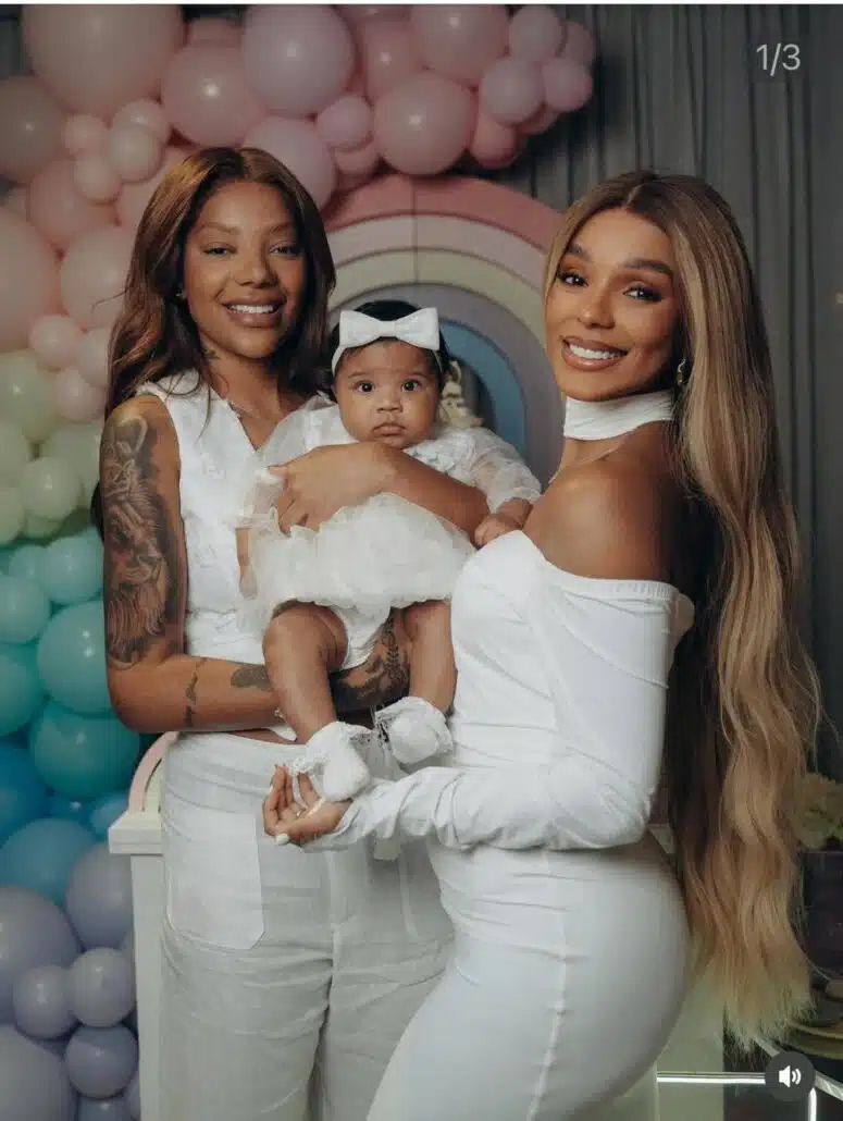 Ludmilla e Brunna Gonçalves posam com a filha em lindas fotos