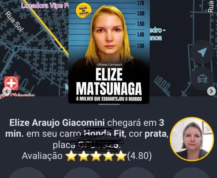 Elize Matsunaga atuou como motorista