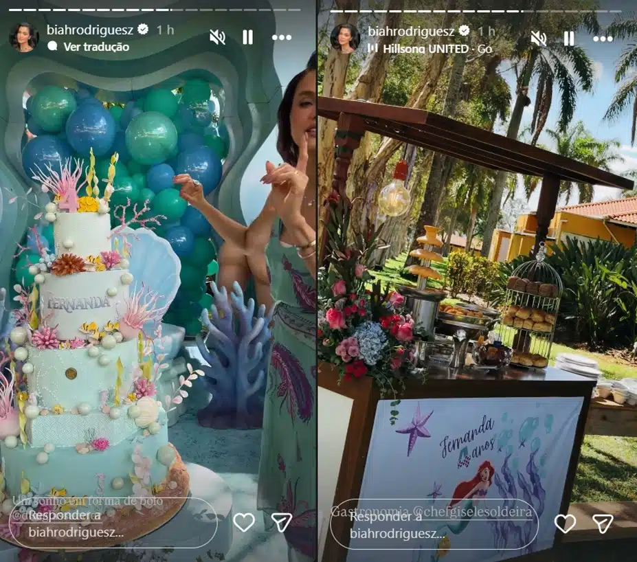 Esposa de Sorocaba mostra detalhes do bolo de aniversário da filha e encanta