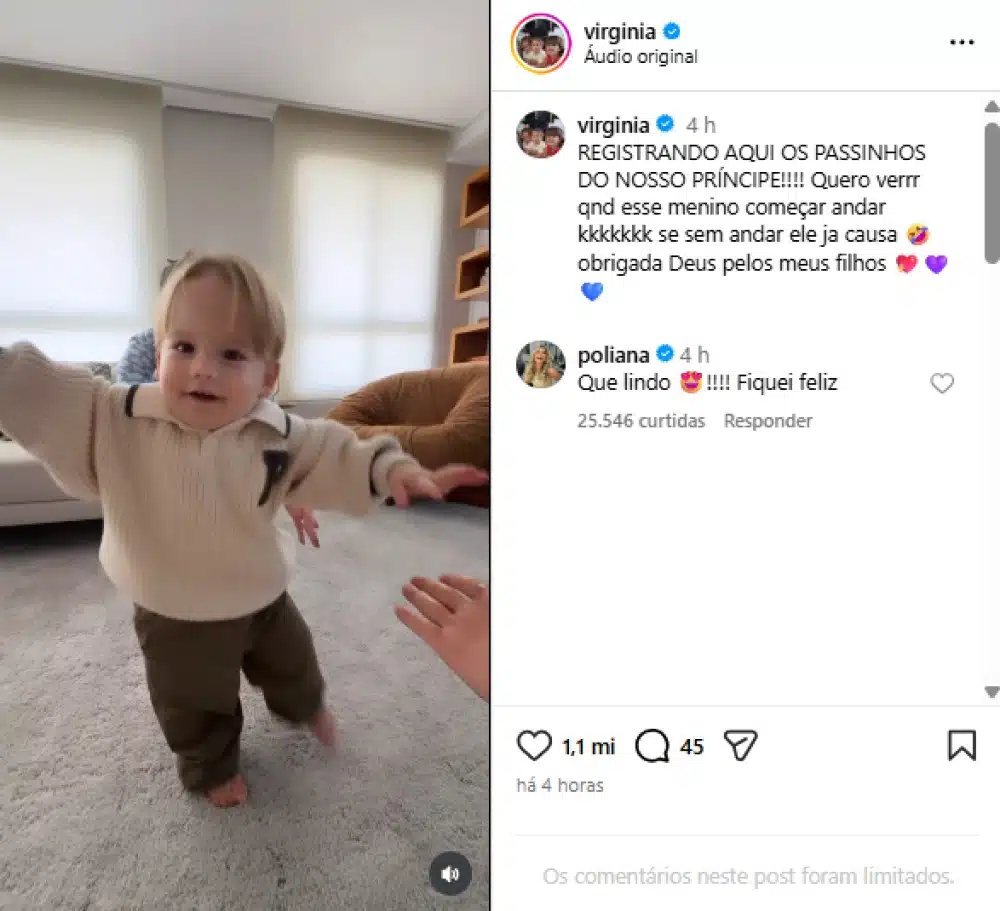Virgínia Fonseca mostra os primeiros passinhos do bebê