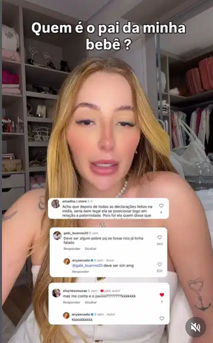 Any Awuada respondeu sobre o pai de sua filha