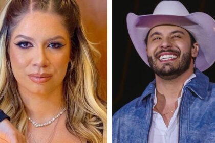 Filho de Marília Mendonça surge tocando bateria em sua festa na casa do pai