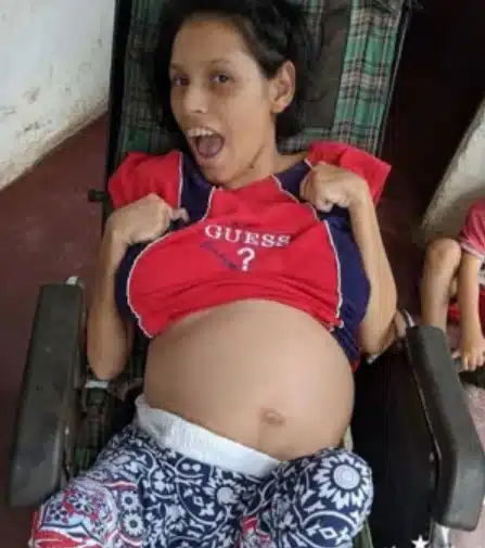 A mulher especial quando estava grávida