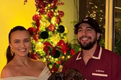 Rafa e Nattanzinho mostram o rostinho da filha, no Natal