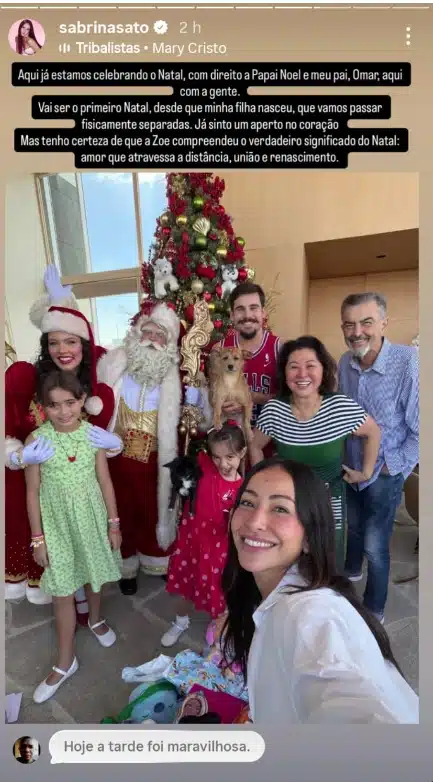 Sabrina Sato celebra Natal antecipação com a família e explica motivo e surpreende