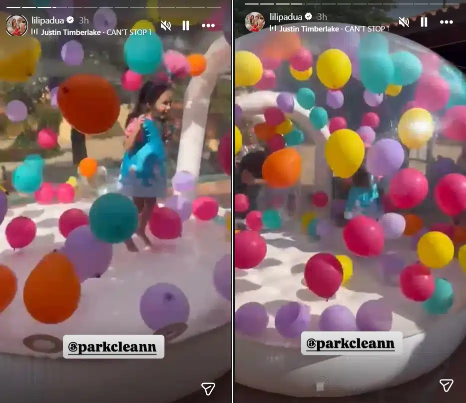 Filha caçula de Daniel se diverte ao surgir na sua festa de aniversário e impressiona