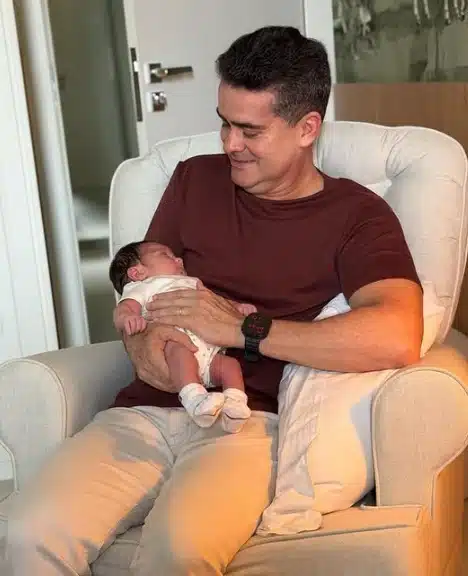 Prefeito de Manaus junto do filho pouco antes do ocorrido