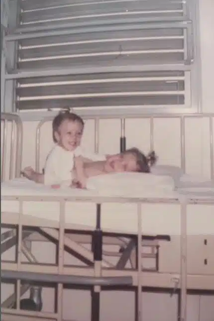 As gêmeas antes de terem se separado