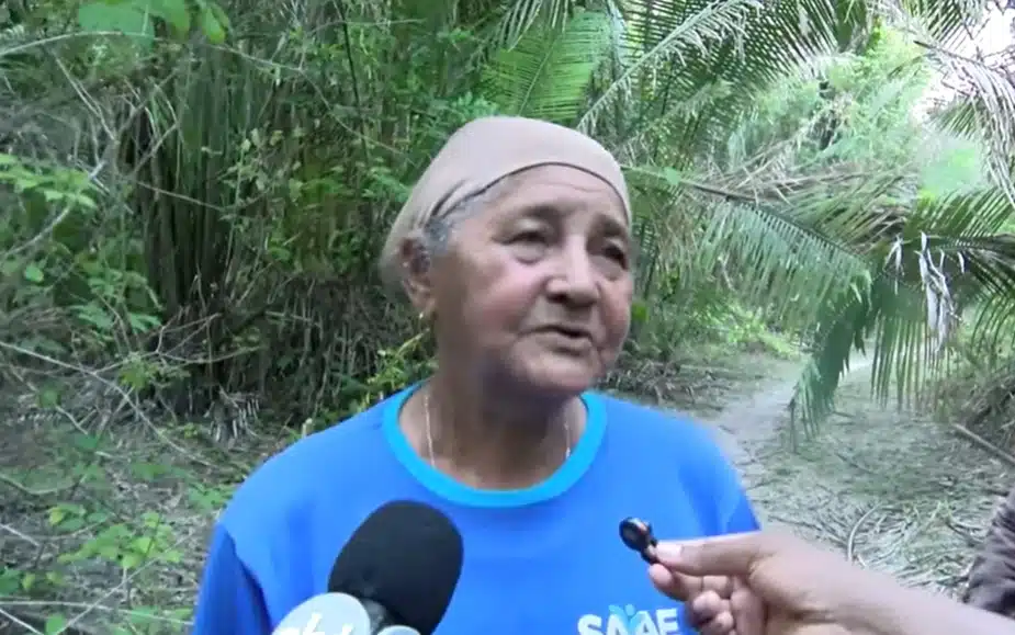 Uma das pessoas que encontrou o menino Wanderson Kauã