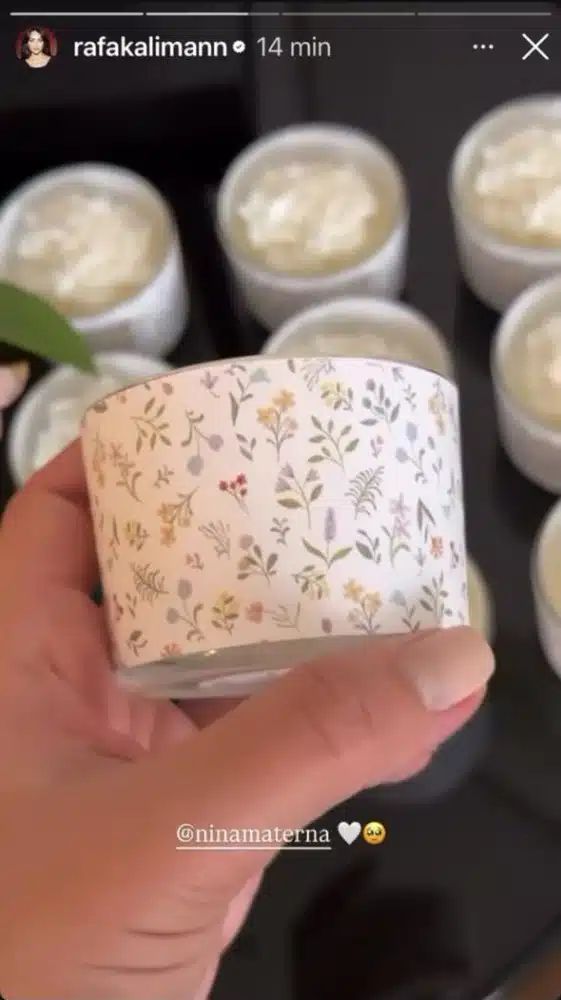 Rafa Kalimann escolheu velas personalizadas para presentear