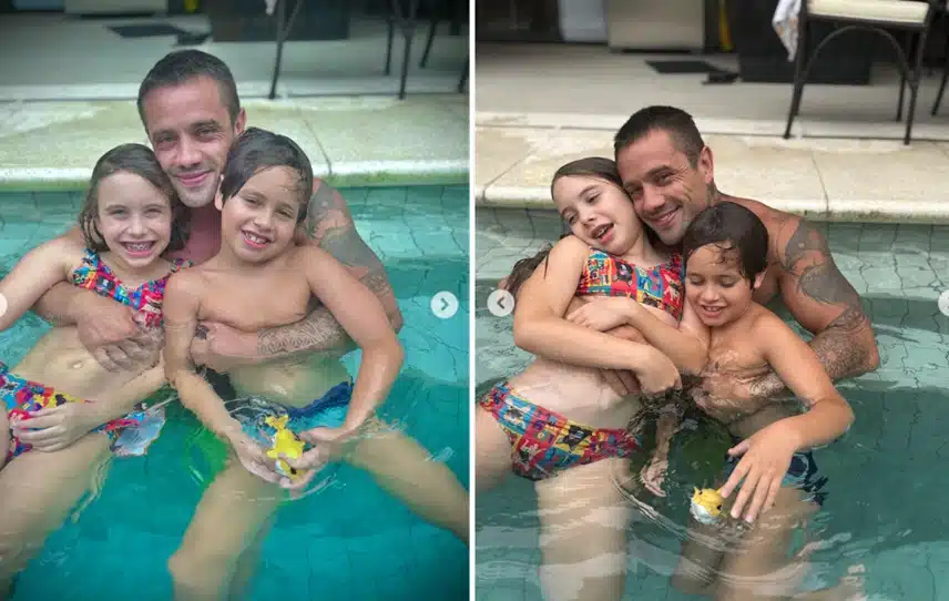 Rafael Cardoso exibe foto rara com seus filhos mais velhos e encanta