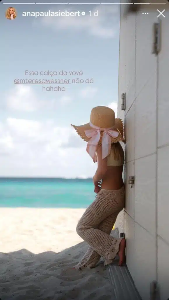 A caçula de Roberto Justus usou uma calça feita pela vó