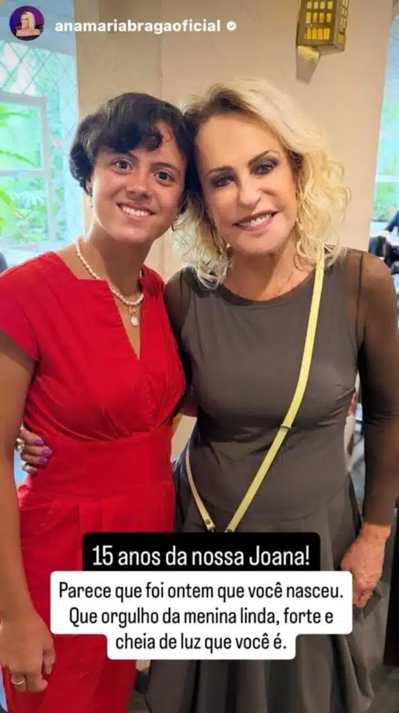 Ana Maria Braga faz linda declaração para a neta aniversariante