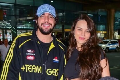 Nattan e Rafa fazem passeio diferente com a bebê