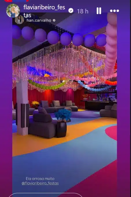 Detalhe da festa que Neymar fez pras filhas