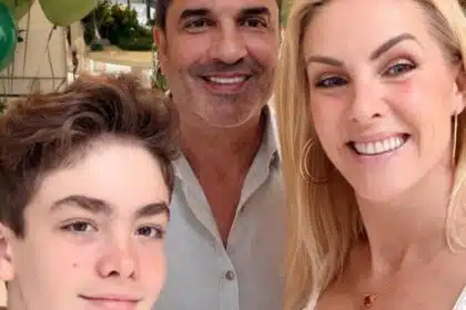 Ana Hickmann comemora 12 anos do filho e Edu se declara