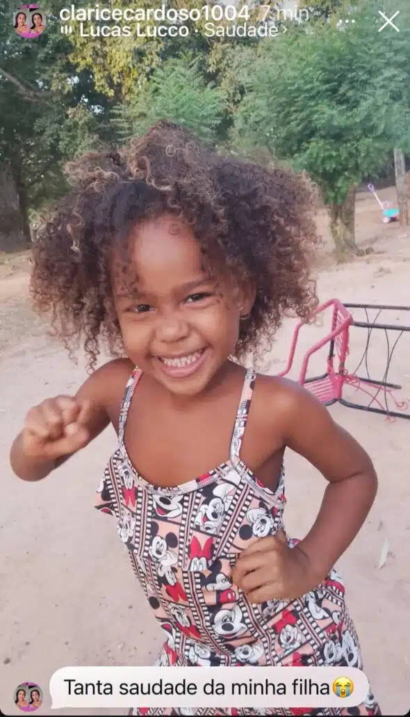 Mãe das crianças de Bacabal exibiu esta foto inédita de sua filha