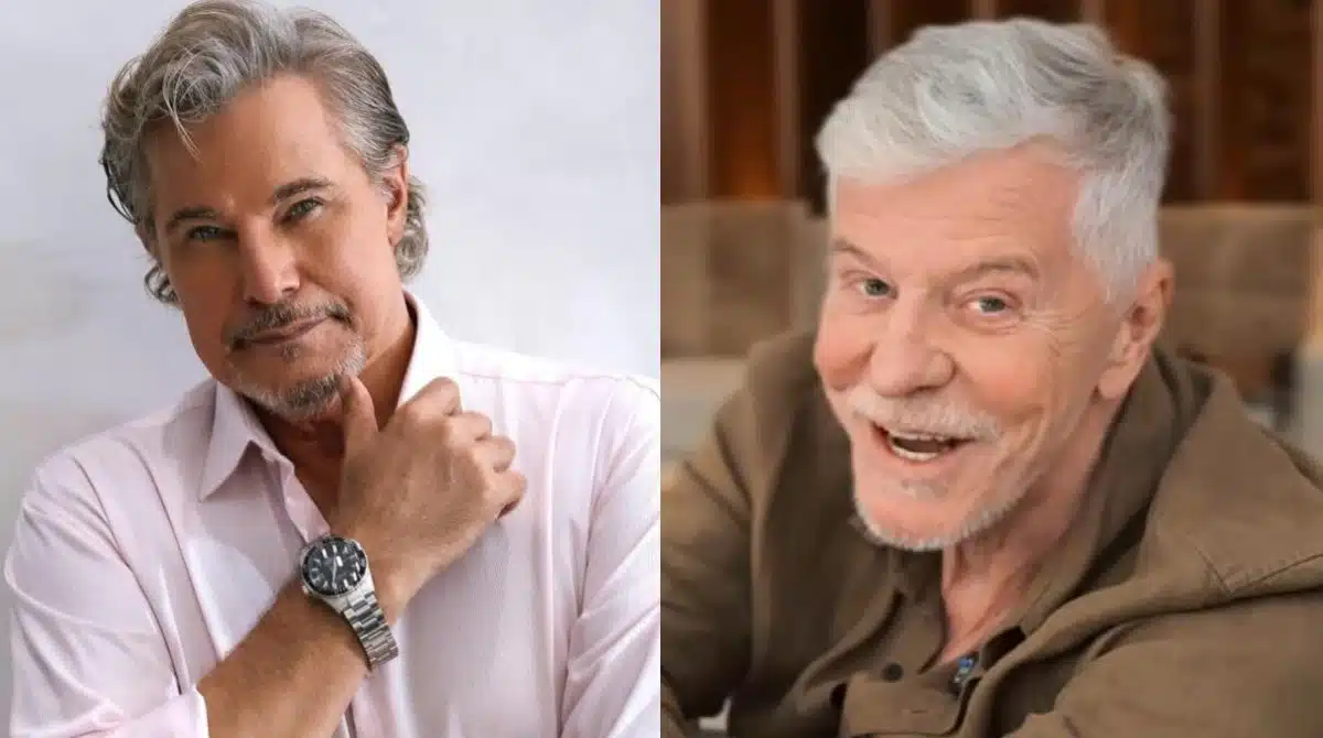 Edson Celulari mostra a caçula com Miguel Falabella