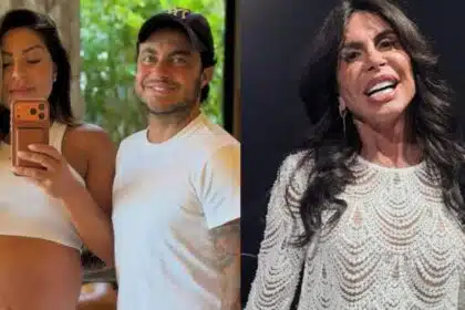 Gretchen posa com nora grávida e dá recado