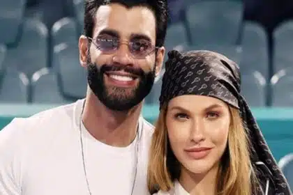 Gusttavo Lima e Andressa Suita surgem com filhos em evento em Goiânia