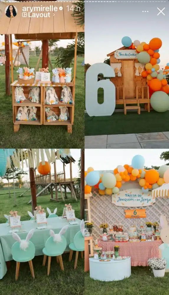 Mais detalhes da festa de 6 meses do caçula de João Gomes