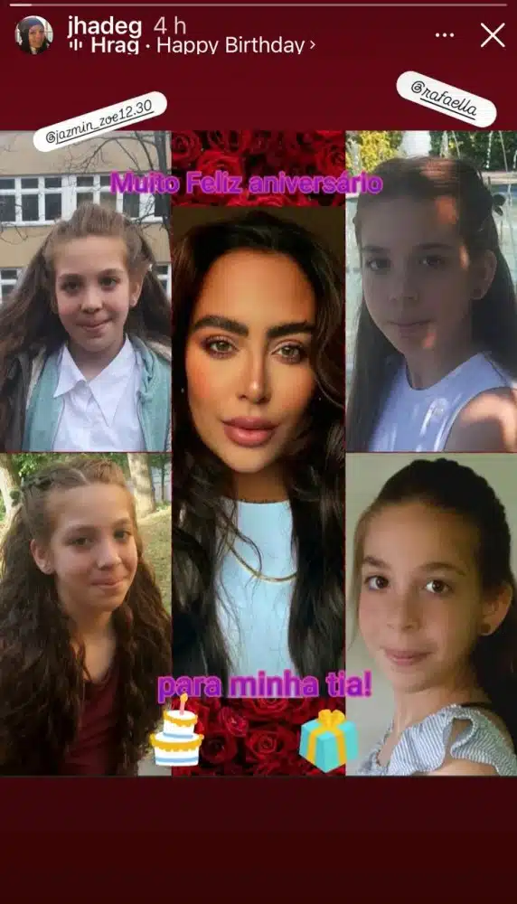 Rafaella Santos ganhou uma homenagem de uma possível filha de Neymar