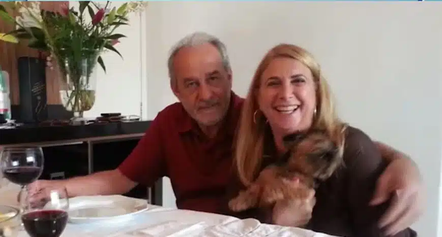 A prima de Suzane Von Richthofen, Silvia Magnani, ao lado do tio