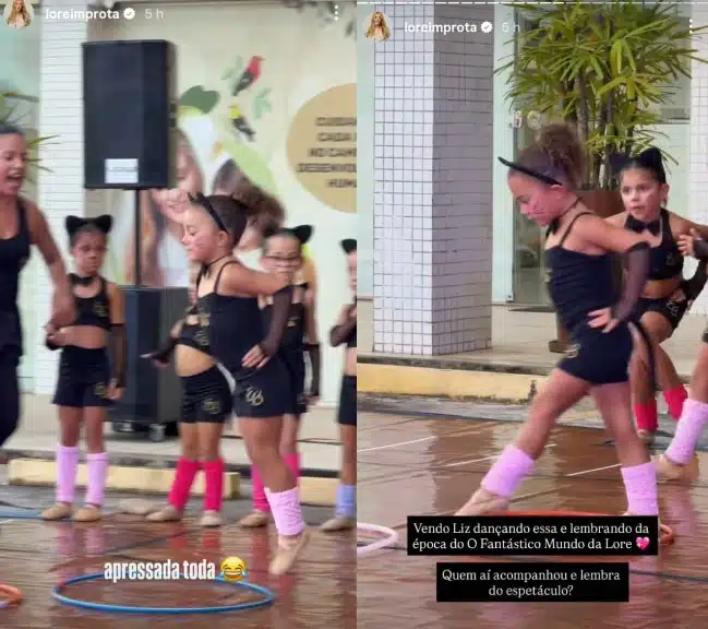 Lorena Improta mostra a filha com Léo Santana dando um show em apresentação de jazz na escola