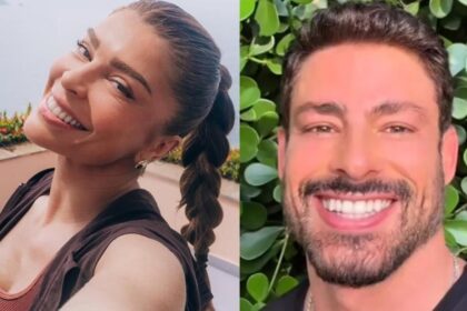 Filha de Grazi Massafera posa na academia com o pai