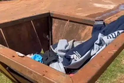 Recém-nascido foi achado sem vida nesta lixeira
