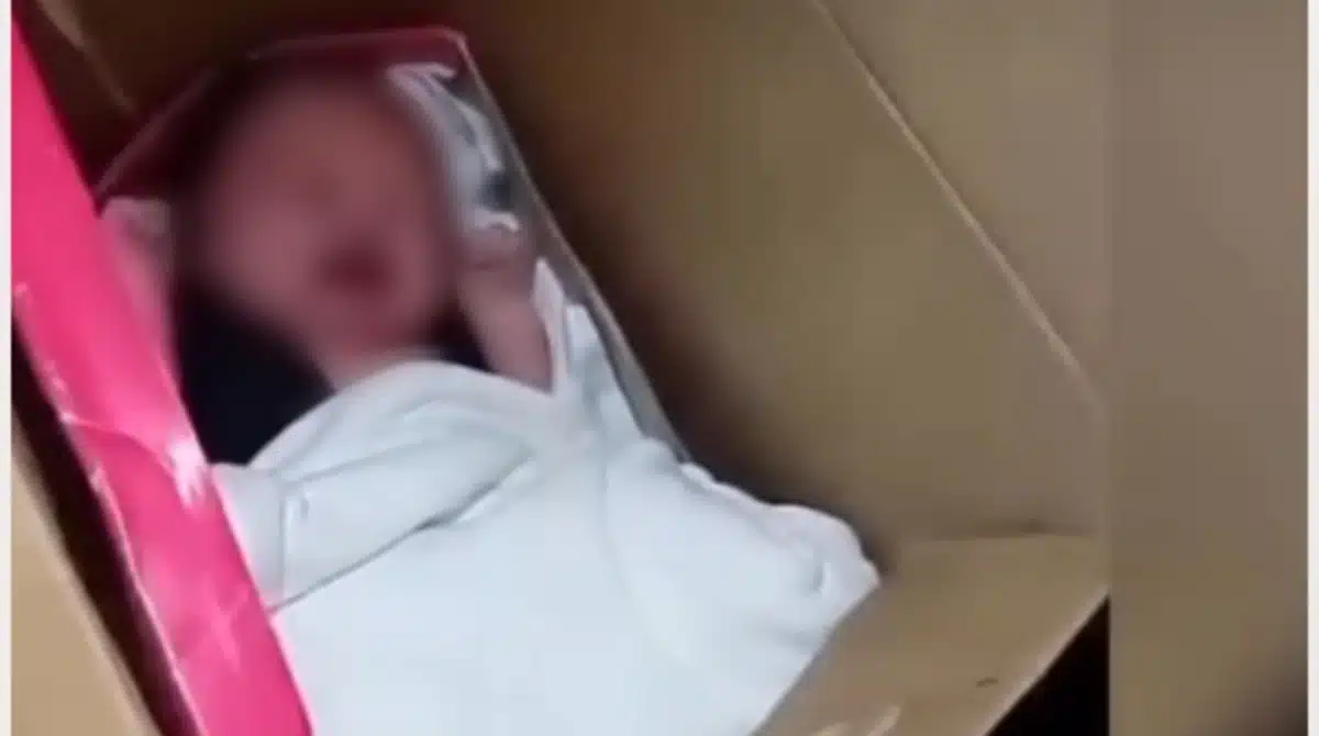 Recém-nascido foi achado em uma caixa de papelão