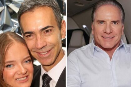 César Tralli posa com Rafa Justus e fala do pai dela