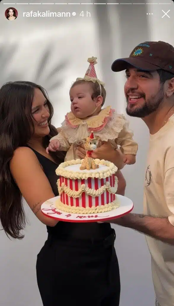 Rafa e Nattan celebram os 4 meses da bebê