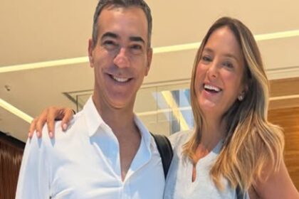 César Tralli mostra desenho que ganhou de sua filha com Ticiane Pinheiro