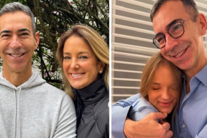 César Tralli encanta ao posar com Rafaella Justus e se declara para ela