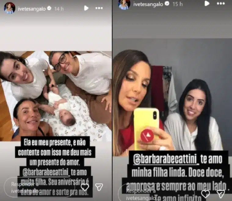 Ivete Sangalo posa o bebê de sua “filha” e faz linda homenagem a ela