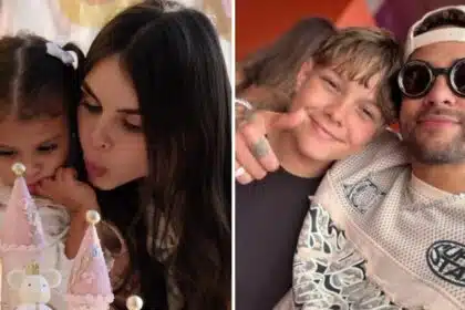 Amanda Kimberlly mostra presente de Davi para festa da irmã