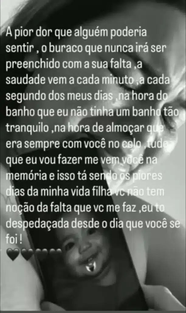 Mãe da bebê Helena falou sobre a filha