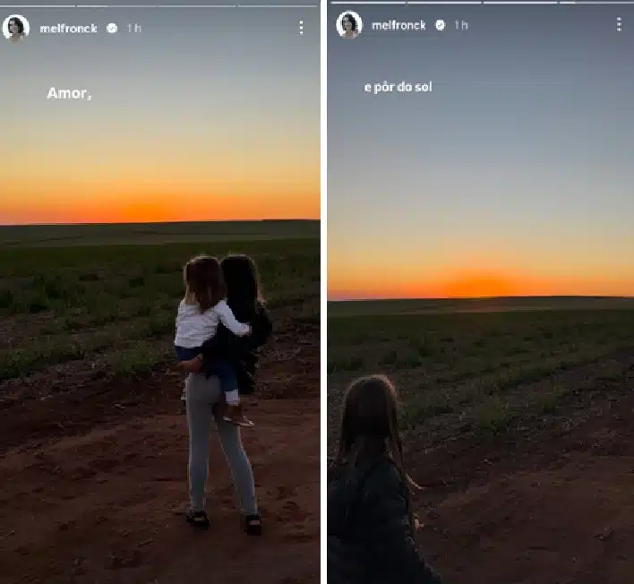 Filhas de Rodrigo Santoro surgem apreciando o pôr-do-sol e encantam