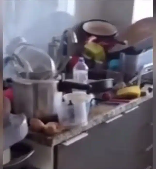 O apartamento no qual o menino estava