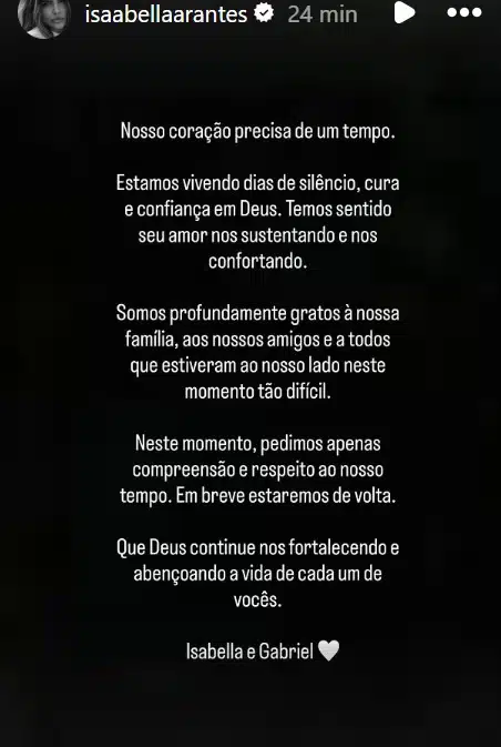 Gabriel Medina e Isabella Arantes fizeram este desabafo