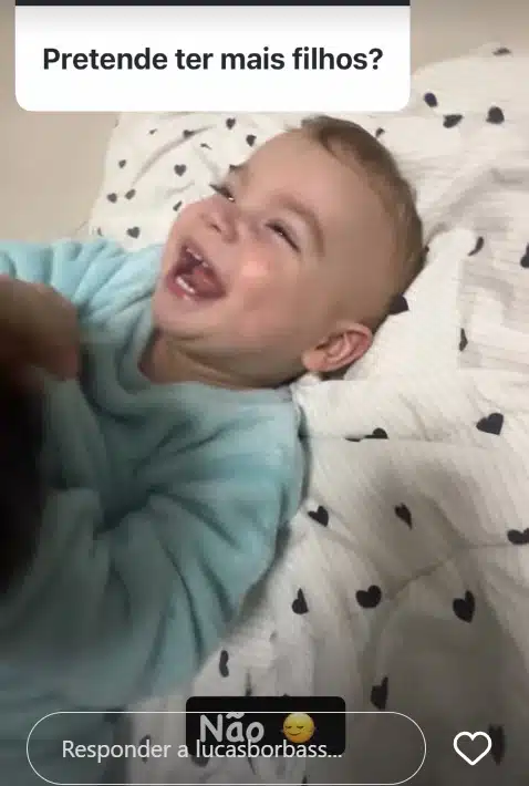 Lucas Borbas falou que não quer mais filhos