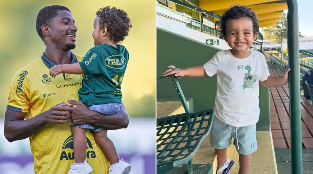 Jogador Gustavo Simões revelou a partida do seu filho