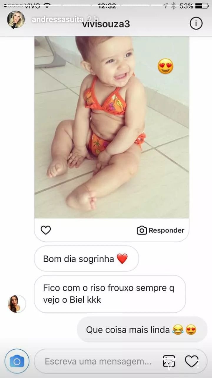 Andressa Suita posta fotos das bebês candidatas a namoradas do filho de 2  meses - Bebê Mamãe