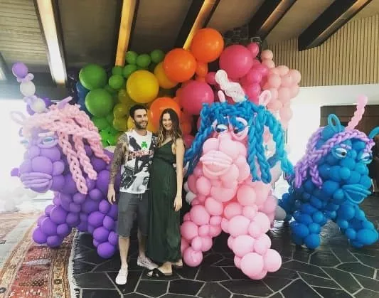 Os balões gigantes foram a alegria da festa